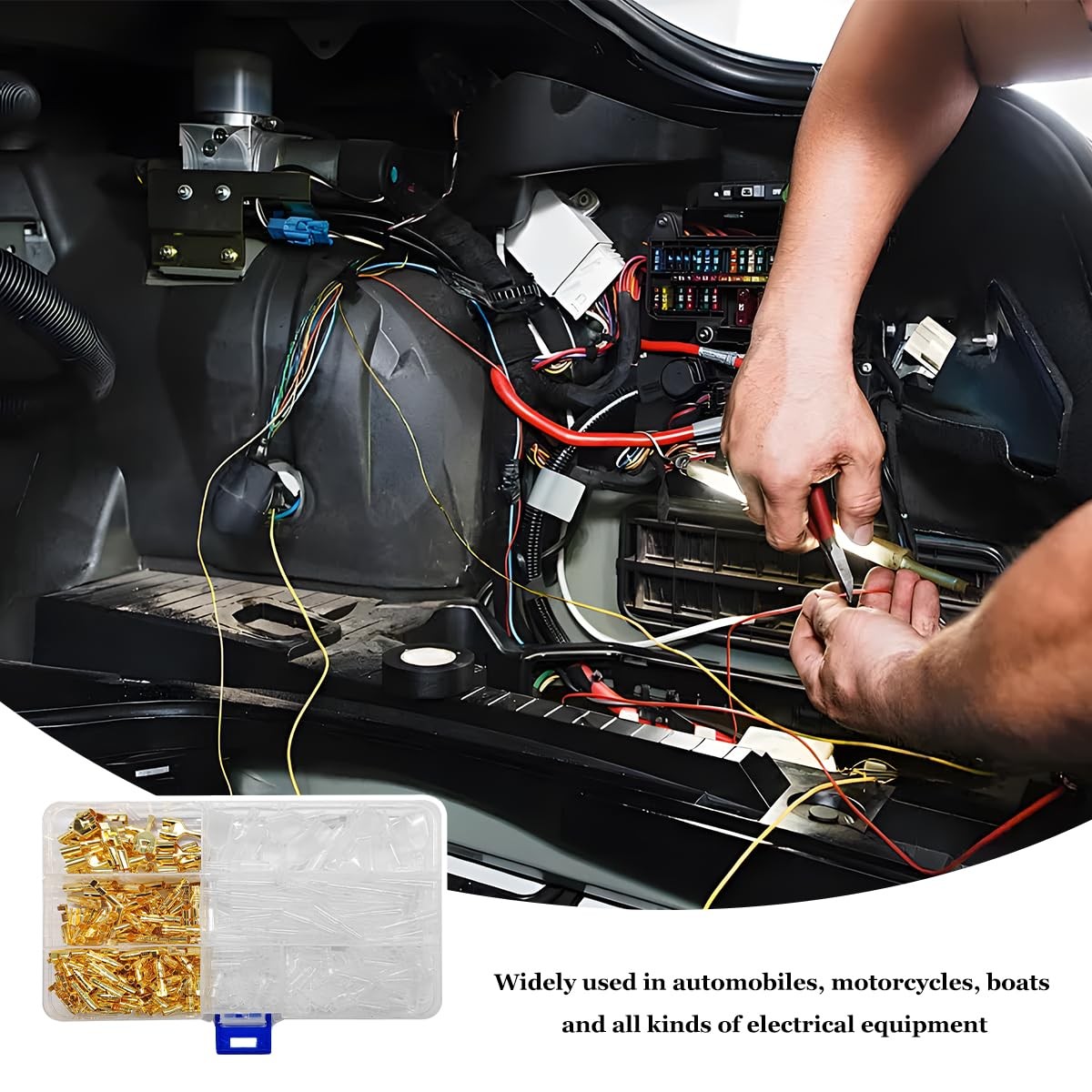 YTFRL 320PCS Double Bullet Wire Connectors, 3.9mm 3.5mm Golden+Transparent