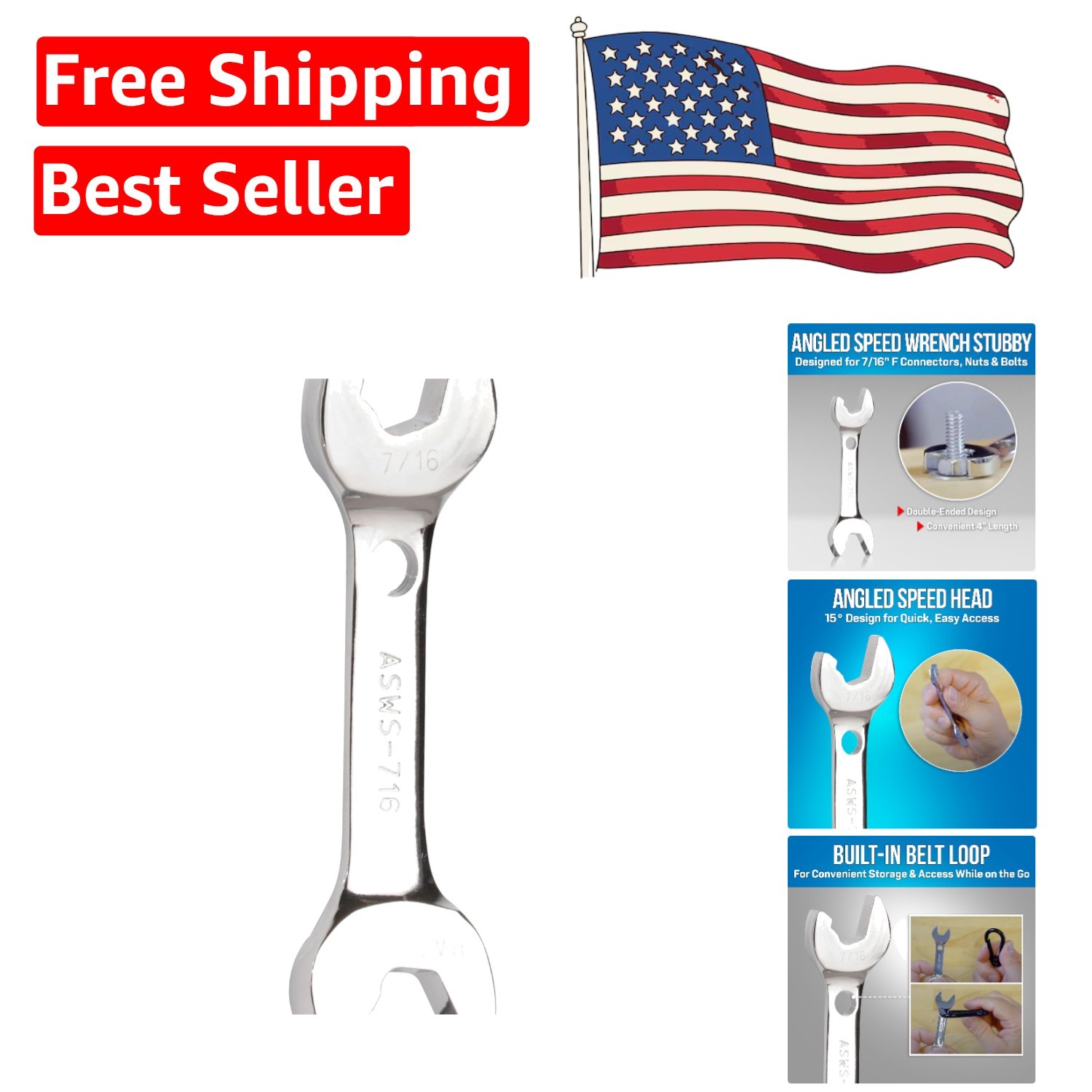 Durable 4″ Stubby Wrench with Open-Ended Angled Head – Perfect for Tight Spaces