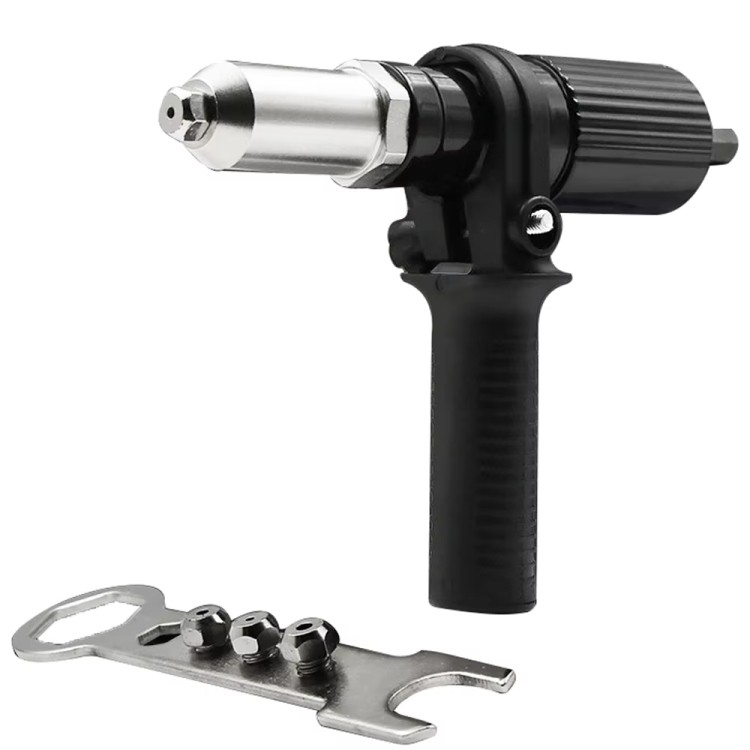 Cordless Electric Rivet Nut Tool Adapter, Steel, 450g, 2.4-4.8mm Rivet Sizes