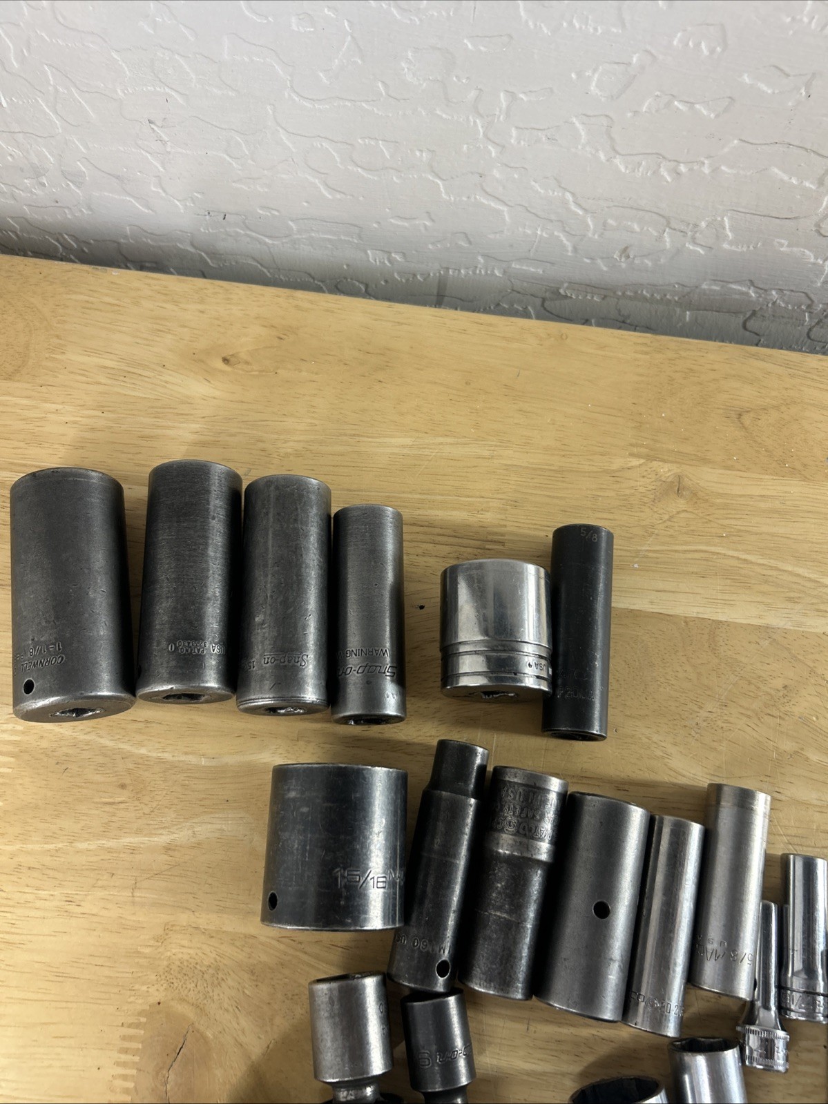 (Lot of 45) Snap-On Matco Mac Cornwell Deep Sockets Mixed Sizes