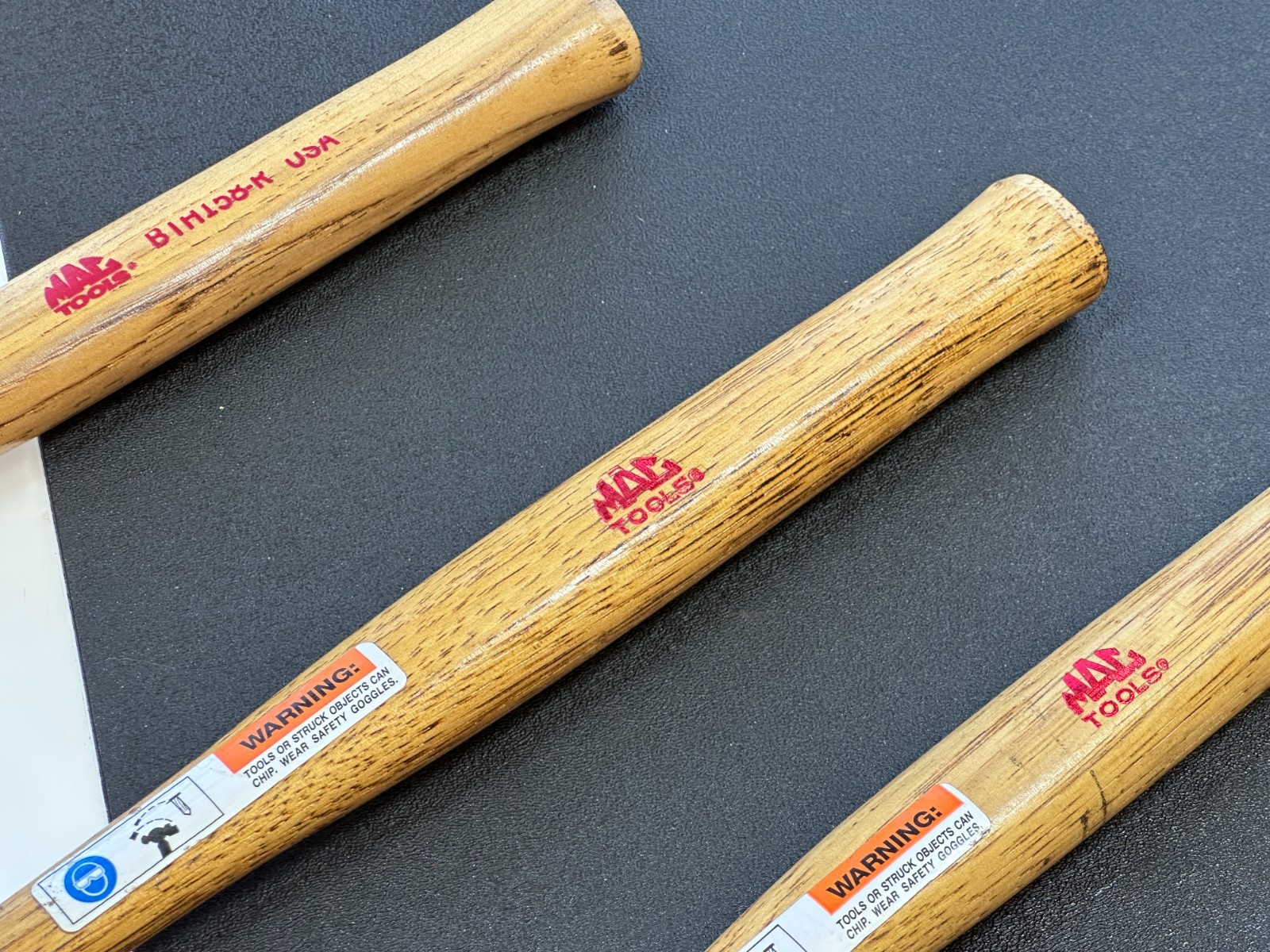 MAC Tools USA 3pc Red / Wood Handle Auto Body Hammer Mallet Set Lot, BTH Series