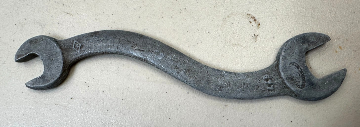 J H Williams Vintage Open End S Wrench 677 1/4 x 5/16 USA W-Diamond
