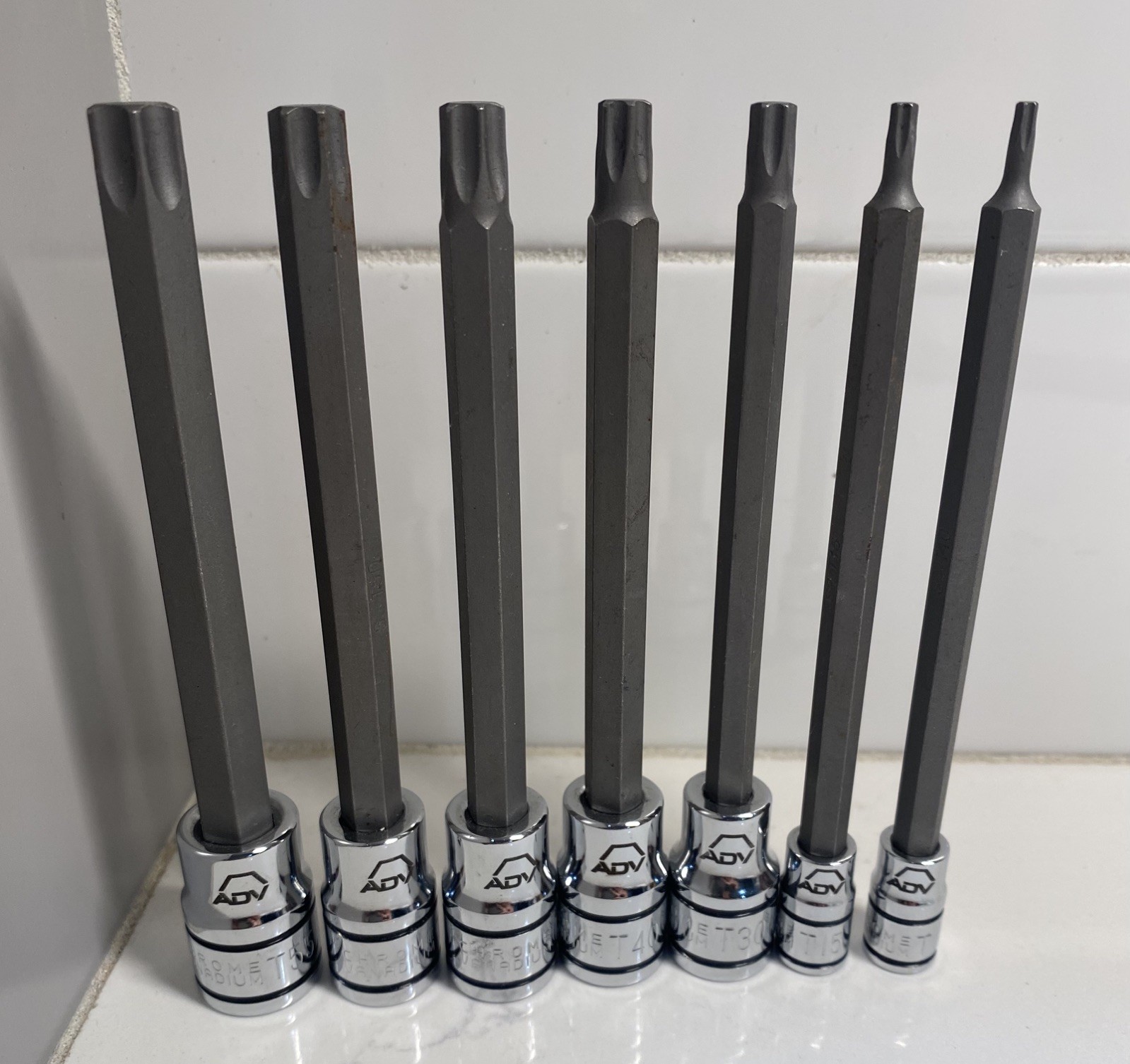 Matco Tools 7 PC ADV Long Torx Bit Sockets T10, T15, T30, T40, T45, T50, T55