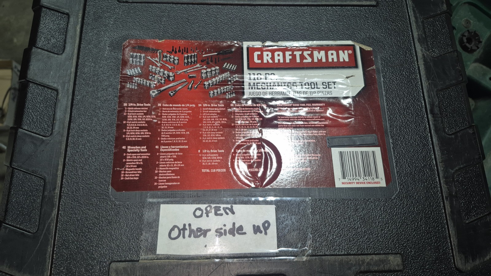 Complete Craftsman 34118 118pc Metric & SAE Socket Set 1/4″ 3/8″ 1/2″ Drive USA