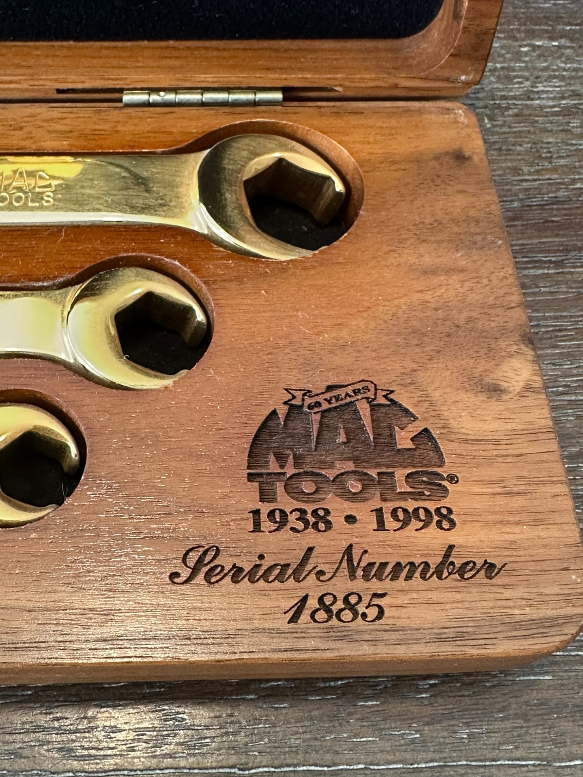 Mac Tools 1998 Limited Edition 24k Gold Plated Hexagonal Flare Nut Wrench Set