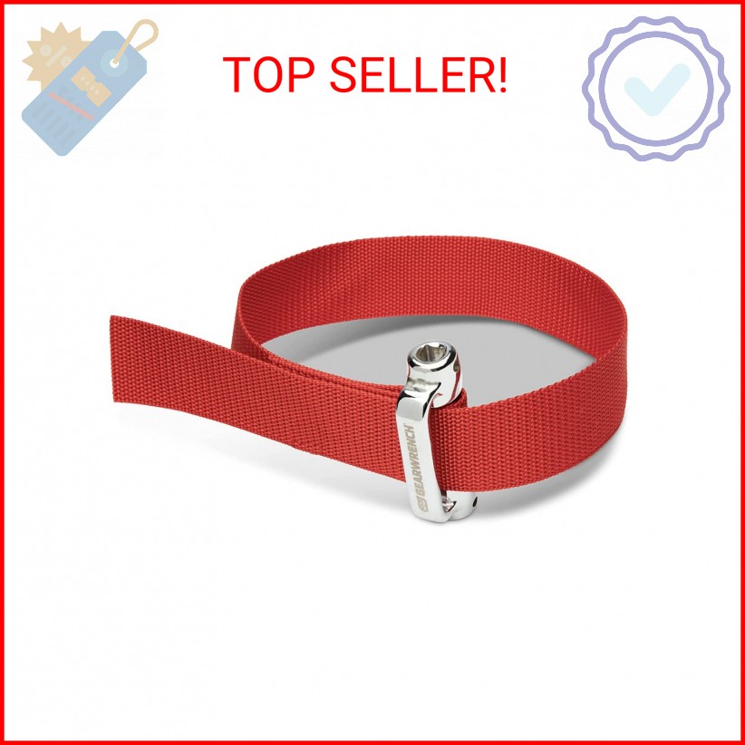 GEARWRENCH Heavy-Duty Oil Filter Strap Wrench | 3/8″ & 1/2″ Drive | 3529D