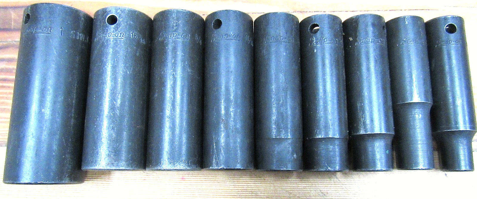 Snap On SIM120-320 1/2″ Drive 9 piece Impact Deep Socket Set 3/8″- 1″ 6 pt