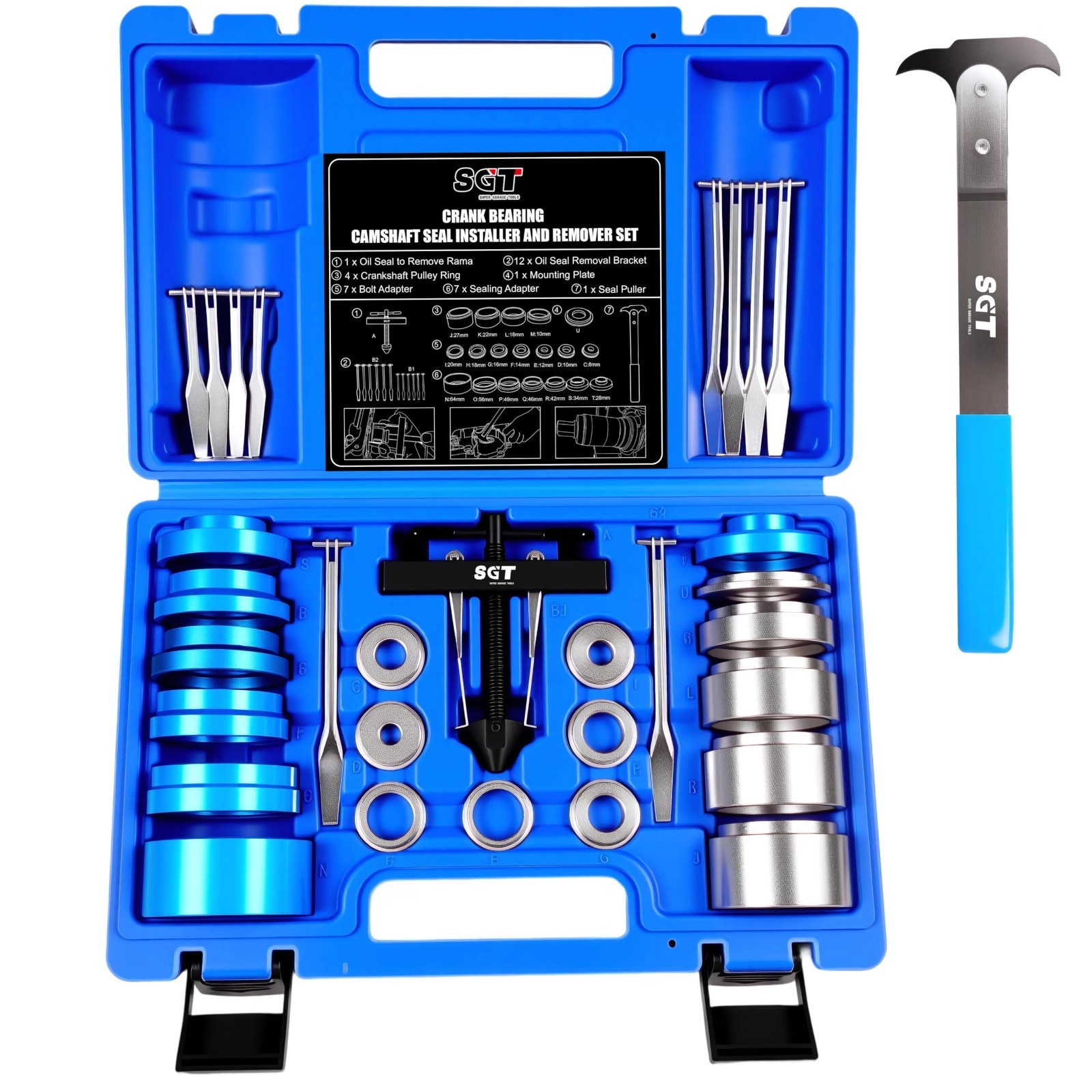 33pcs Crank Bearing Camshaft Seal Installer & Remover Set, Engine Repair Tool Ki