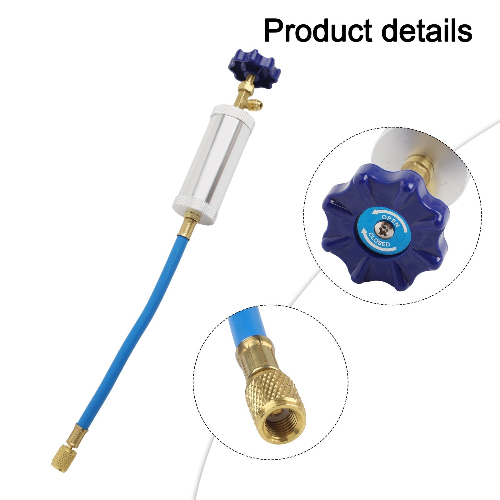 High Pressure Oil Injection Tool for R134A R12 AC Systems 2oz Capacity