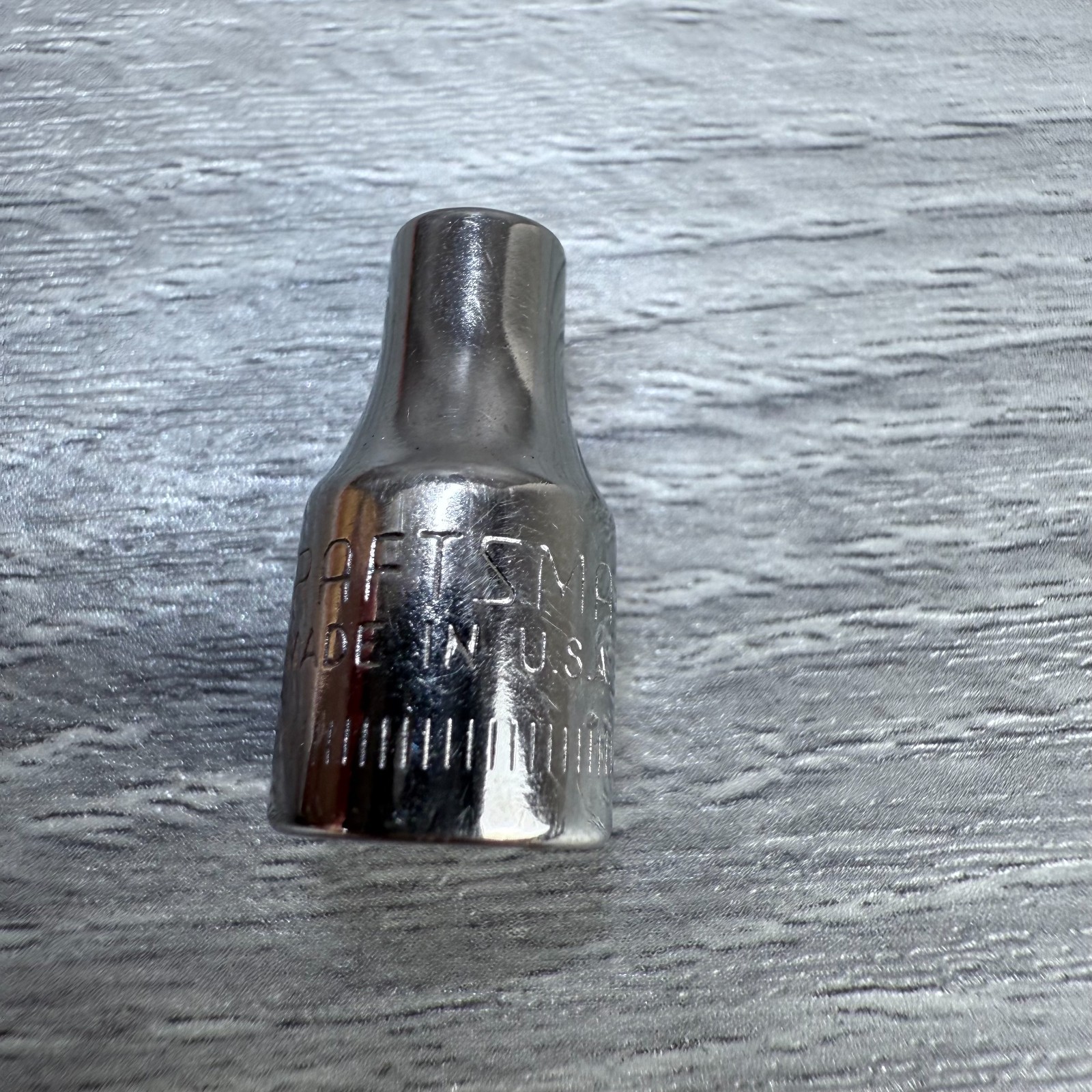 Vtg Craftsman 4mm Metric Socket 6 Point 1/4″ Drive #43505 G USA