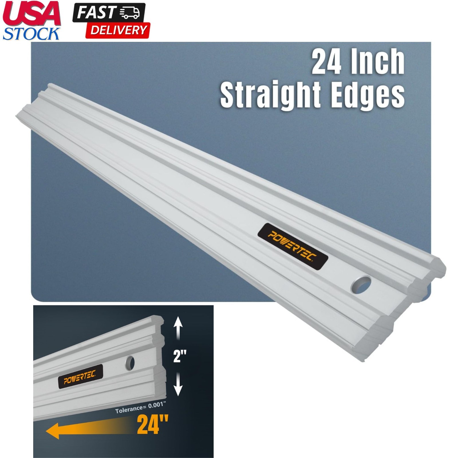 Straight Edge Ruler Engine Block Cylinder Head Inspection Guide Layout Tool 24″