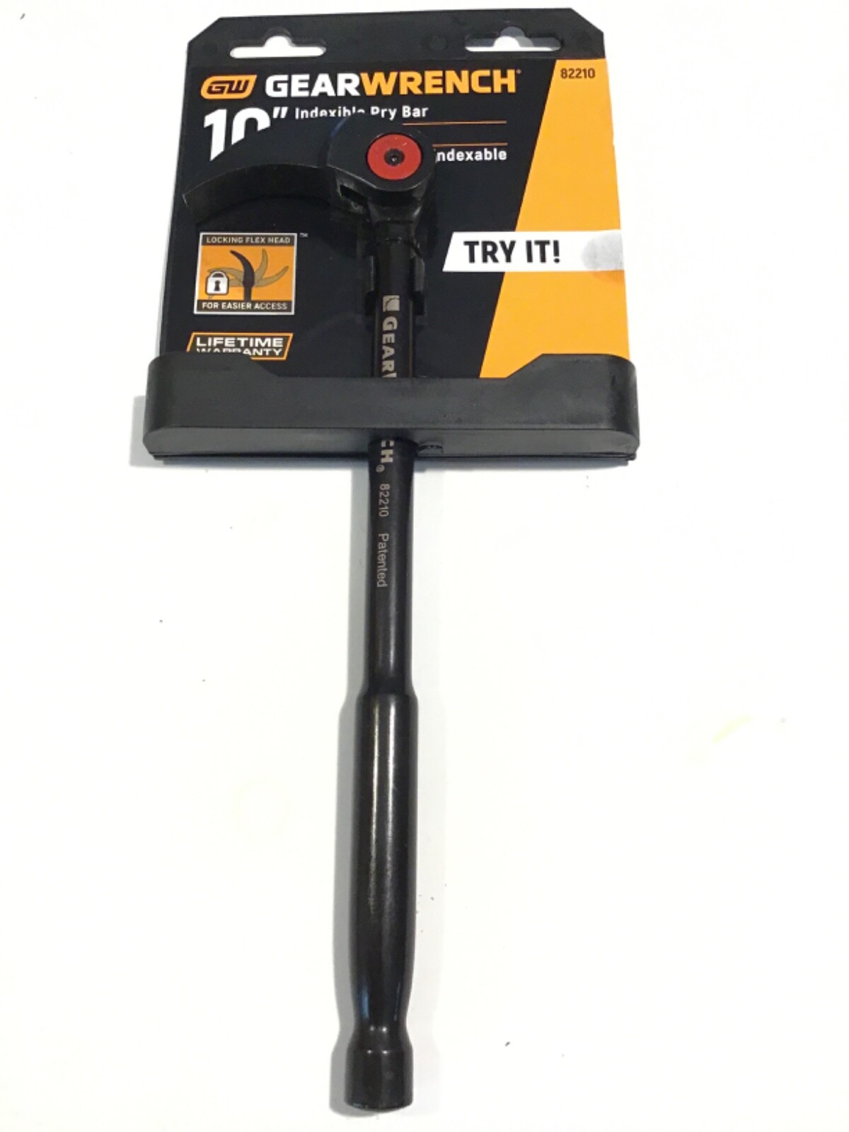 Gearwrench 82210 NEW 10” Steel Indexing Pry Bar With Snap Locking Flexible Head