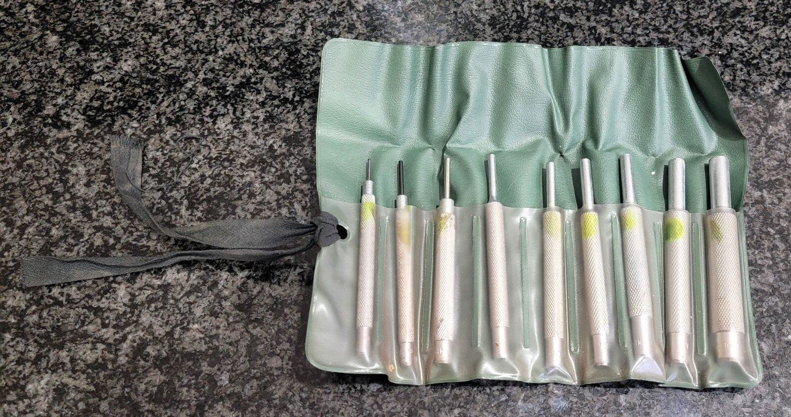 Machinery Products Co 9 Piece Pin Punch Set 4″ OAL Made in USA