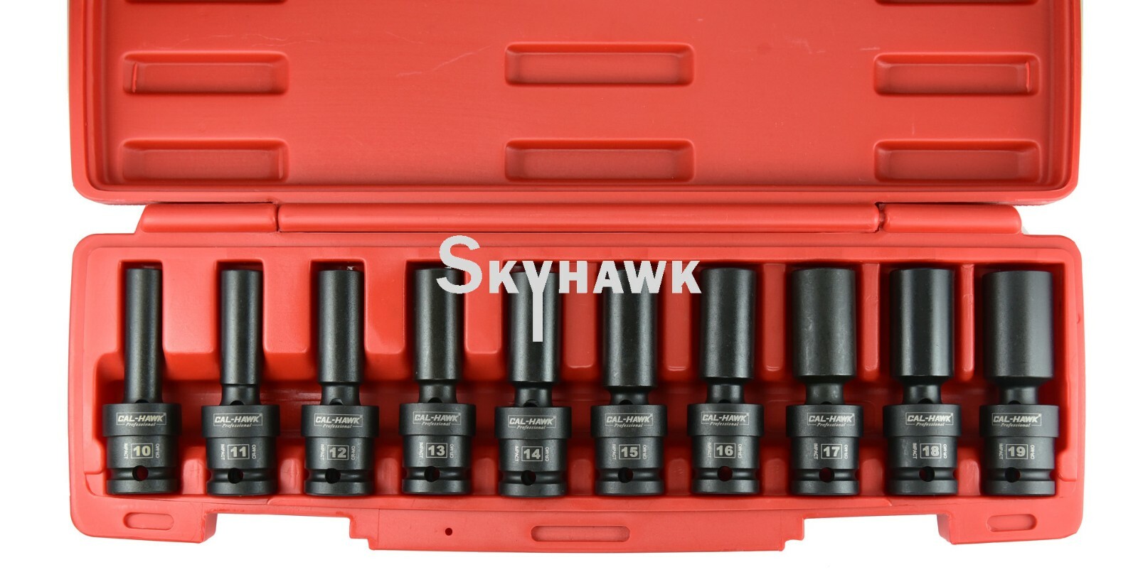 10 Pc 1/2″ Drive Universal Swivel Deep Impact Socket Set (METRIC) PRO Radius Set