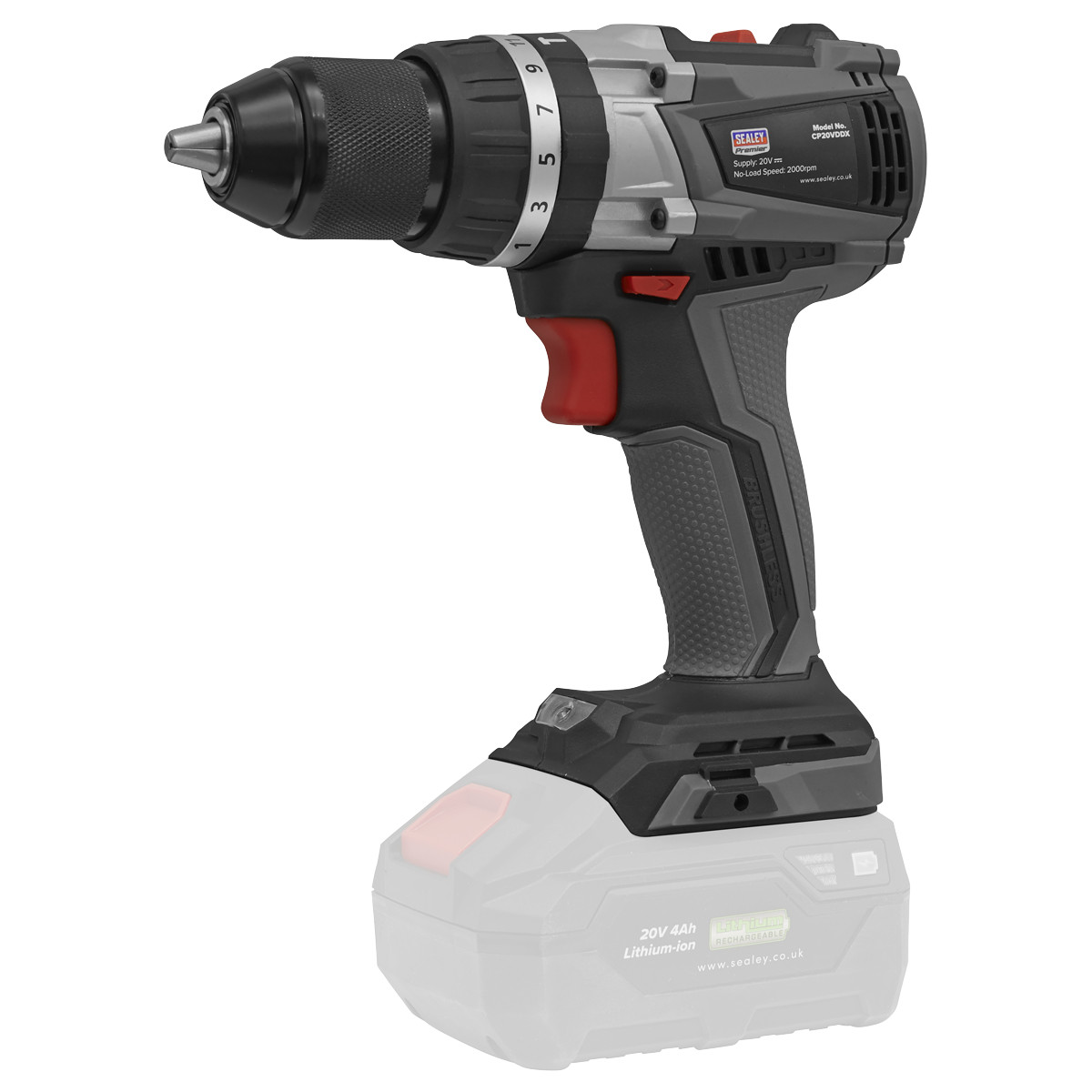Sealey CP20VDDX Brushless Hammer Drill/Driver 13mm 20V – Body Only