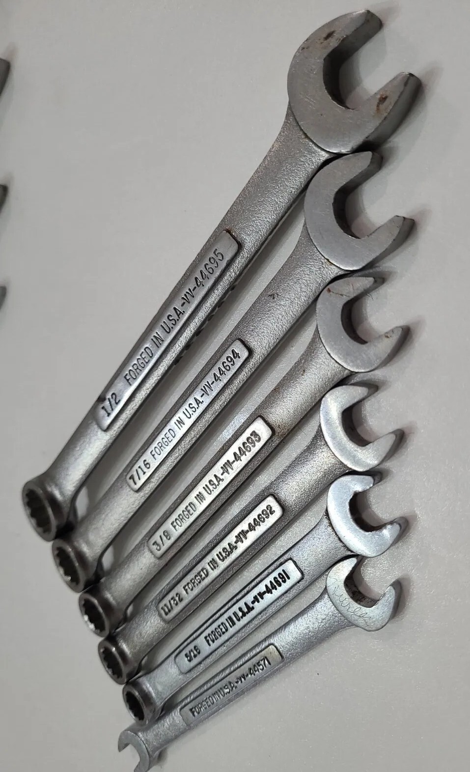 Vintage Craftsman Standard Combination Wrench Set VV Series 12 Piece 3/4-1/4 7/8