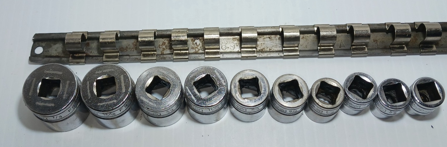 Snap-On Tools 10-Piece 3/8 Drive SAE Shallow Socket Set 5/16 – 7/8″