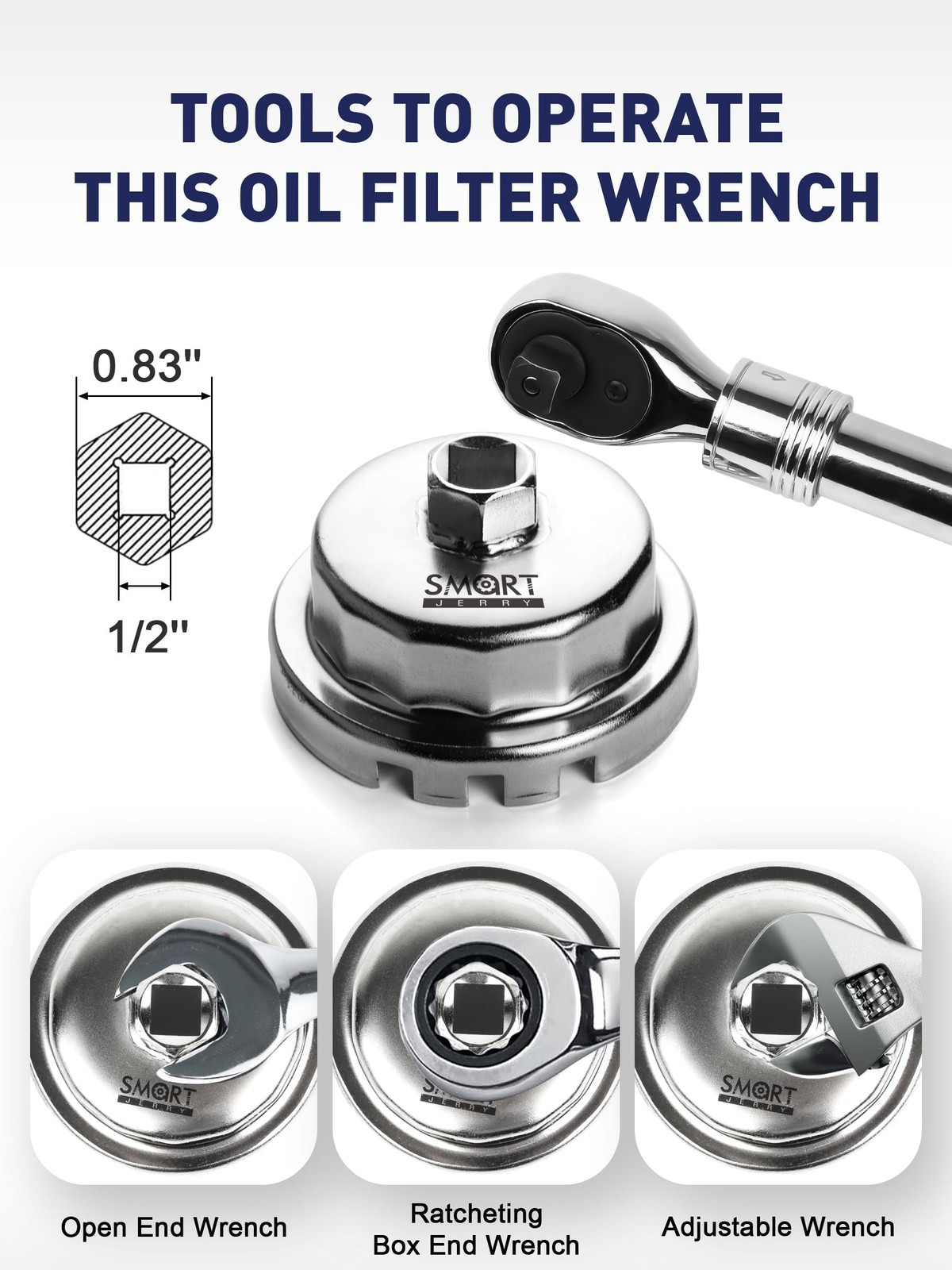 64mm 14 Flutes Oil Filter Wrench Compatible with Toyota, Lexus