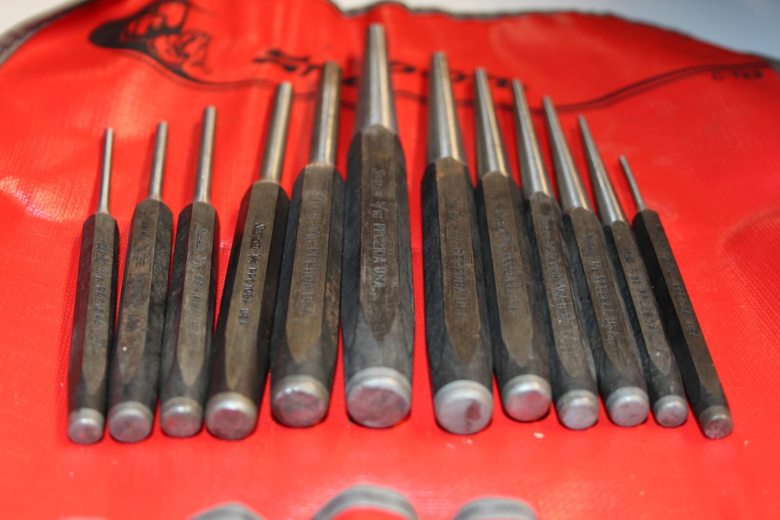 SNAP-ON TOOLS 12 pc Pin and Starter Punch Set C-123 KIT USA
