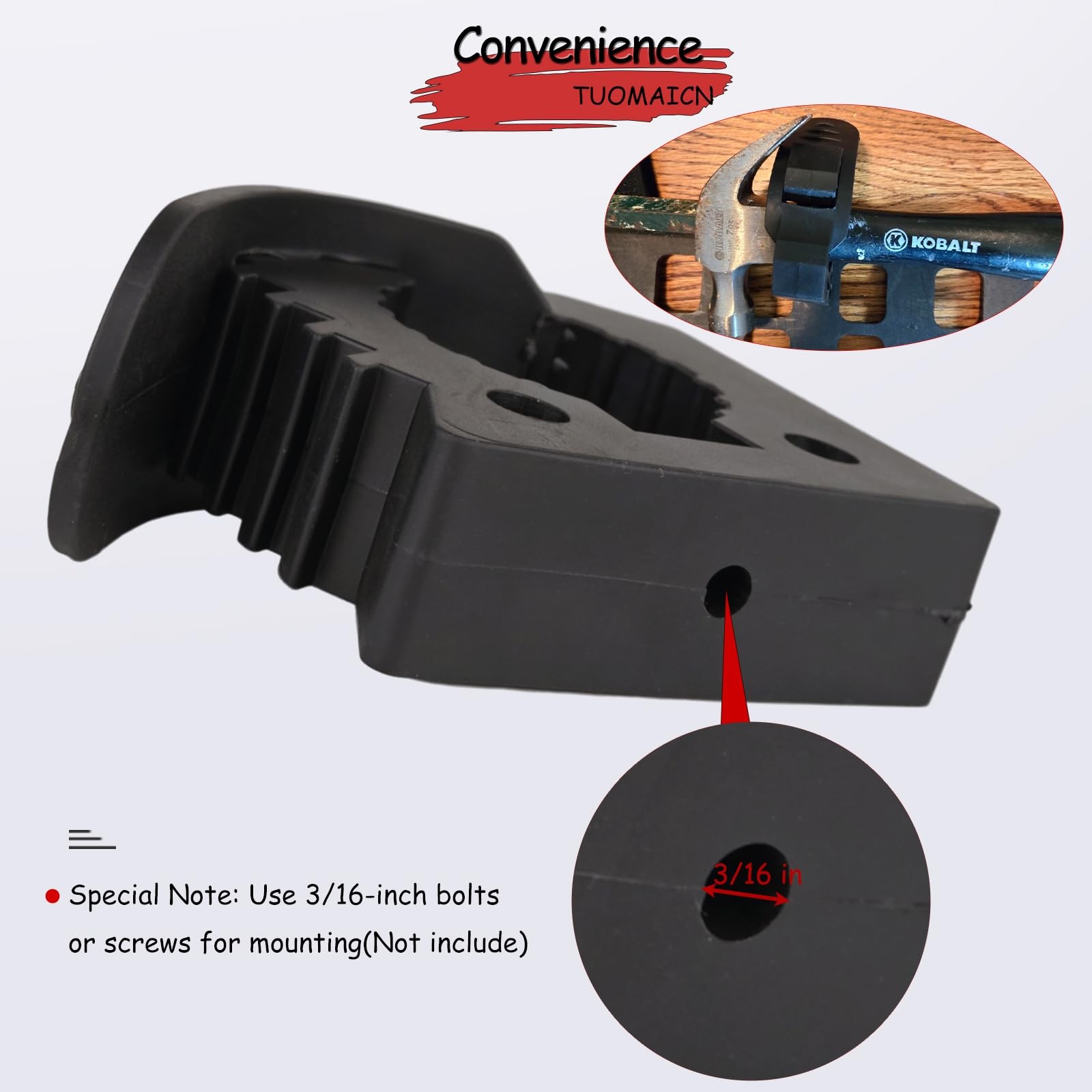 Quick-Release Rubber Clamp,Rubber Mount Clamps 1-1/5»to1-4/7″(2p), Black