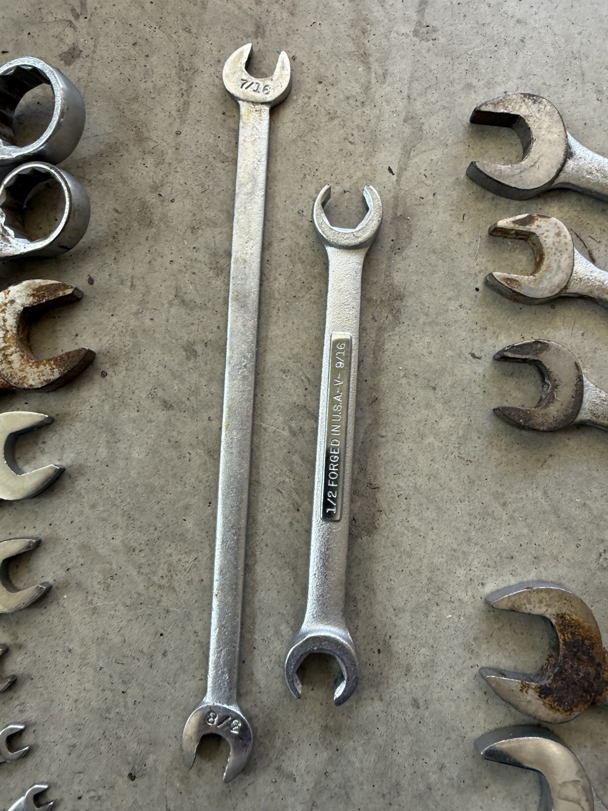 23 Piece Lot of Craftsman (& Sears) Wrenches – Combination – Various Sizes/Used