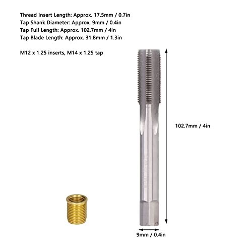 Spark Plug Thread Repair Kit – M12x1.25 & M14x1.25 Inserts, High-Speed Steel Too