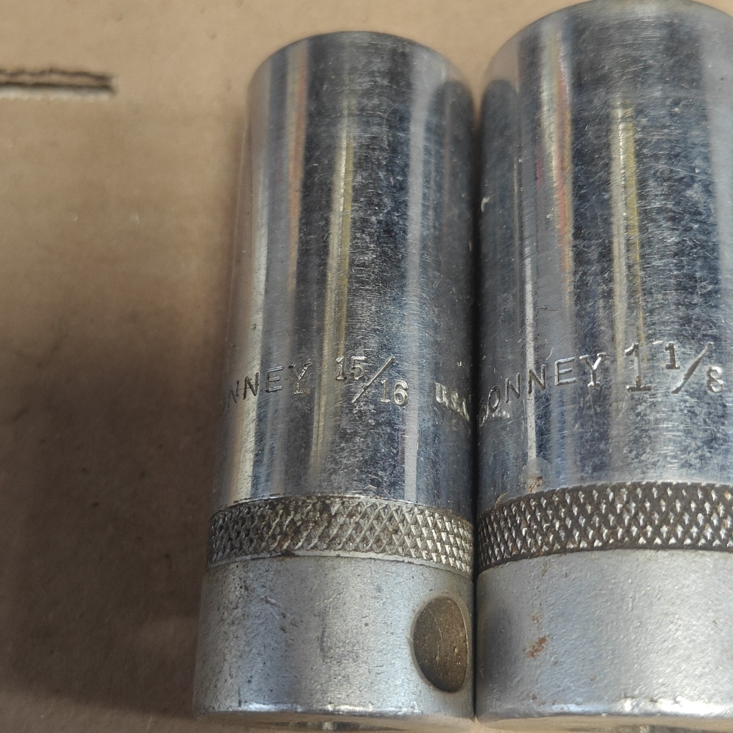 VTG BONNEY 1/2″ DRIVE A-702K RATCHET W/ 9 PC 12 PT SOCKETS 13/16 -1 1/4 READ