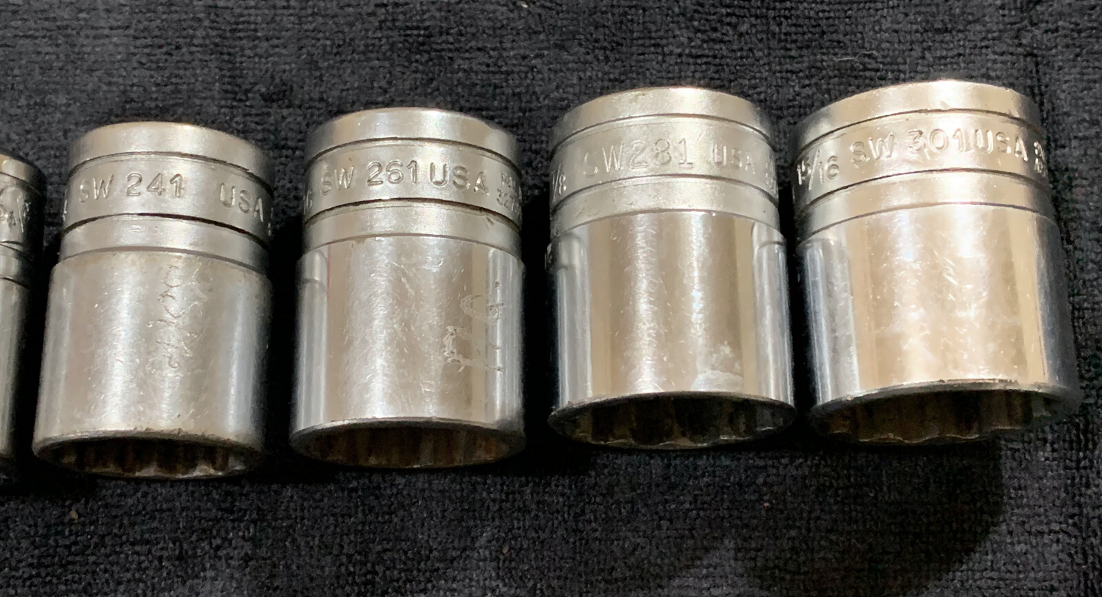 Snap On 1/2″ Dr 9pc Socket Set SAE 7/16″ to 15/16″ 12 Point Shallow SW141-SW301