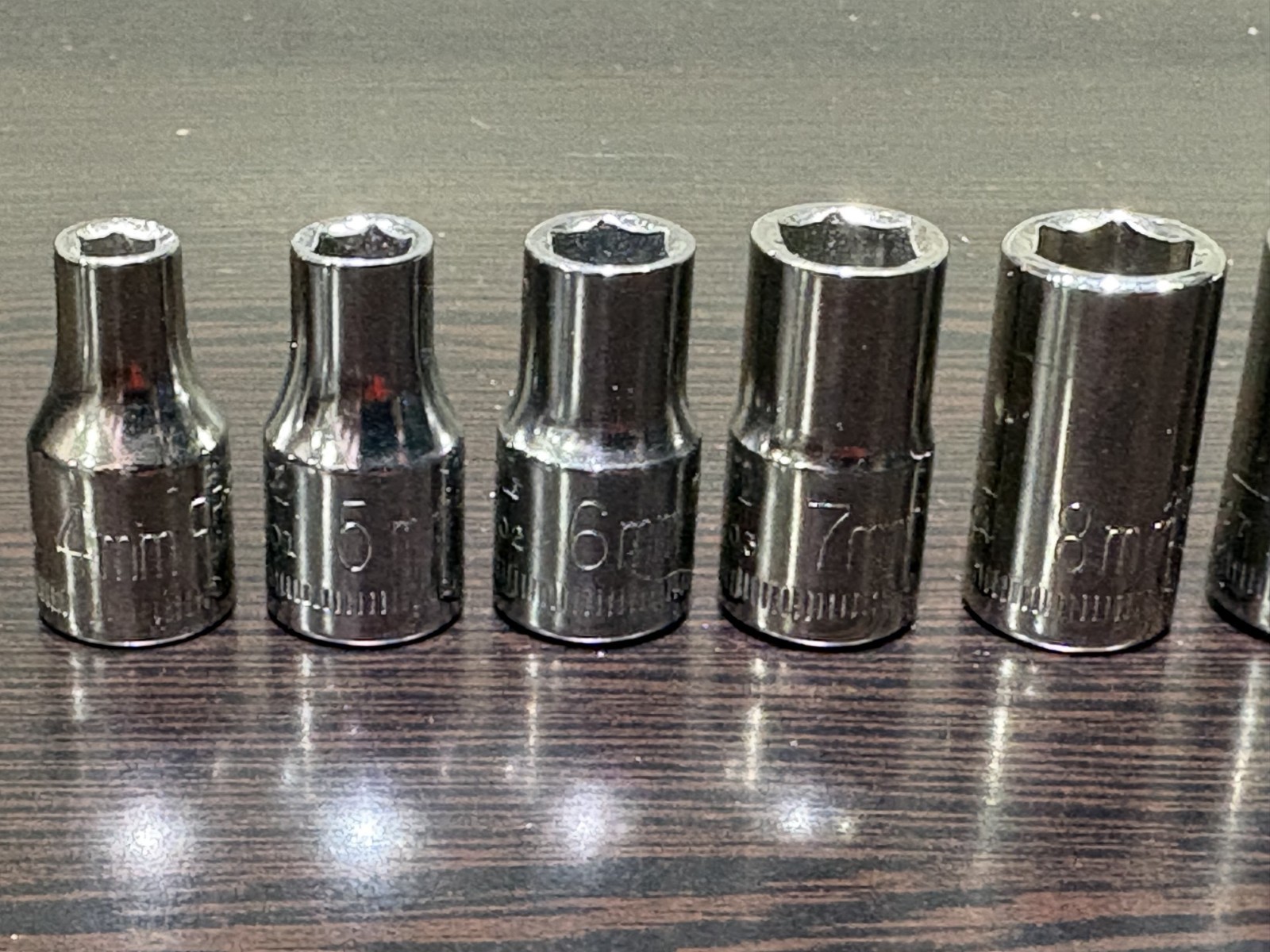 Craftsman 10pc 1/4 Drive 6Pt Metric Socket Set 4MM-13MM G 435XX Made in USA