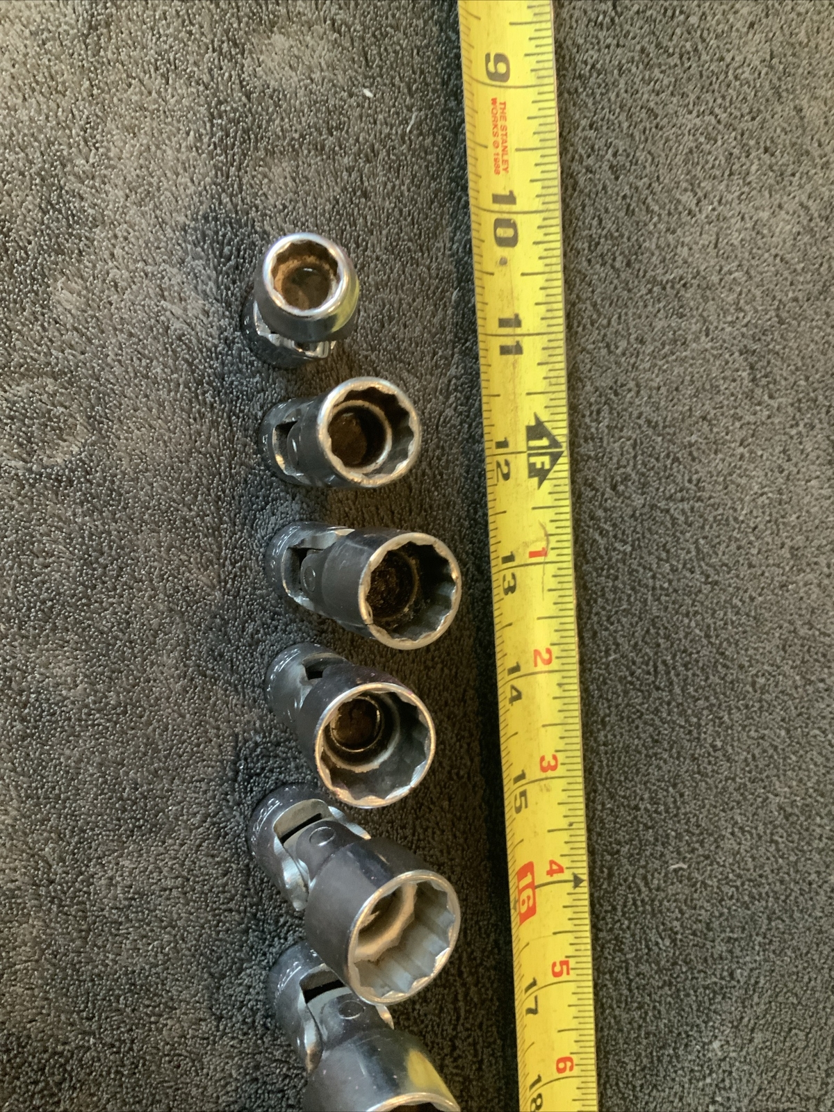 Snap On 3/8” Dr Swivel Socket Set, 12pt, 3/8, 1/2, 9/16, 5/8, 11/16, 3/4, 7/8…a