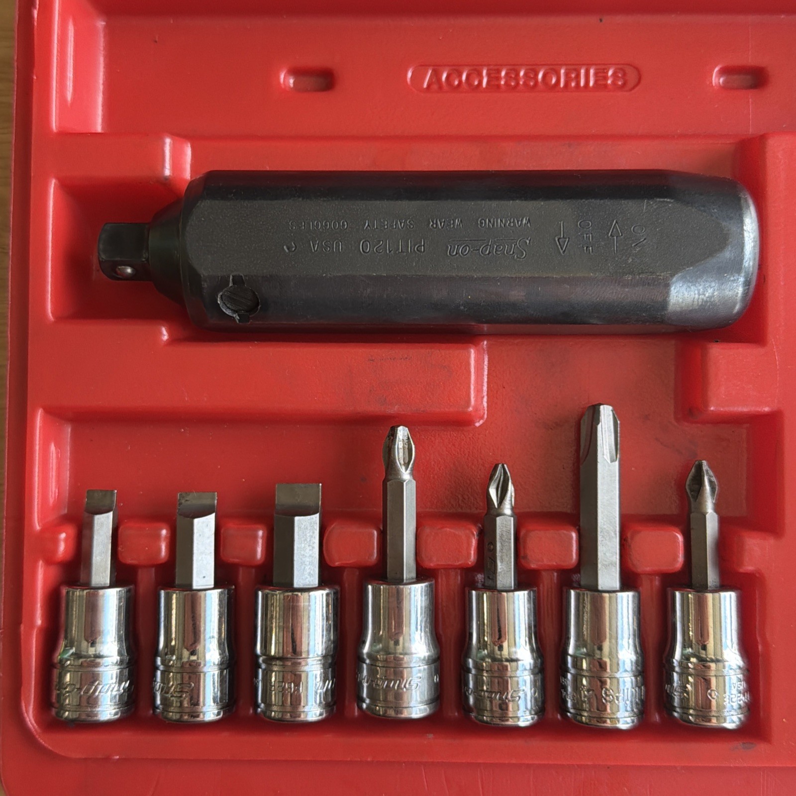 Snap On Tools Hand Impact Driver Set 3/8” Drive 8pc 208EPIT USA READ!