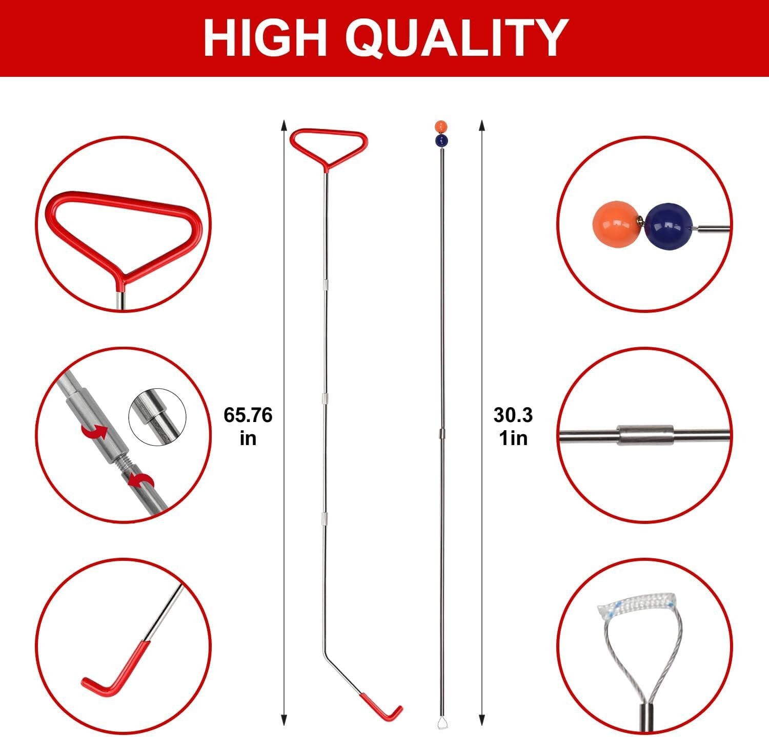 Car Tool Kit Roadside Emergency With Long Reach Grabber Air Wedge Bag Pump 14pcs