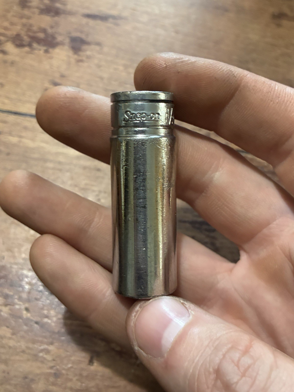 Vintage Snap-on Underline Logo SF161 3/8″ Drive 1/2″ SAE Deep 6 Pt Socket Rough