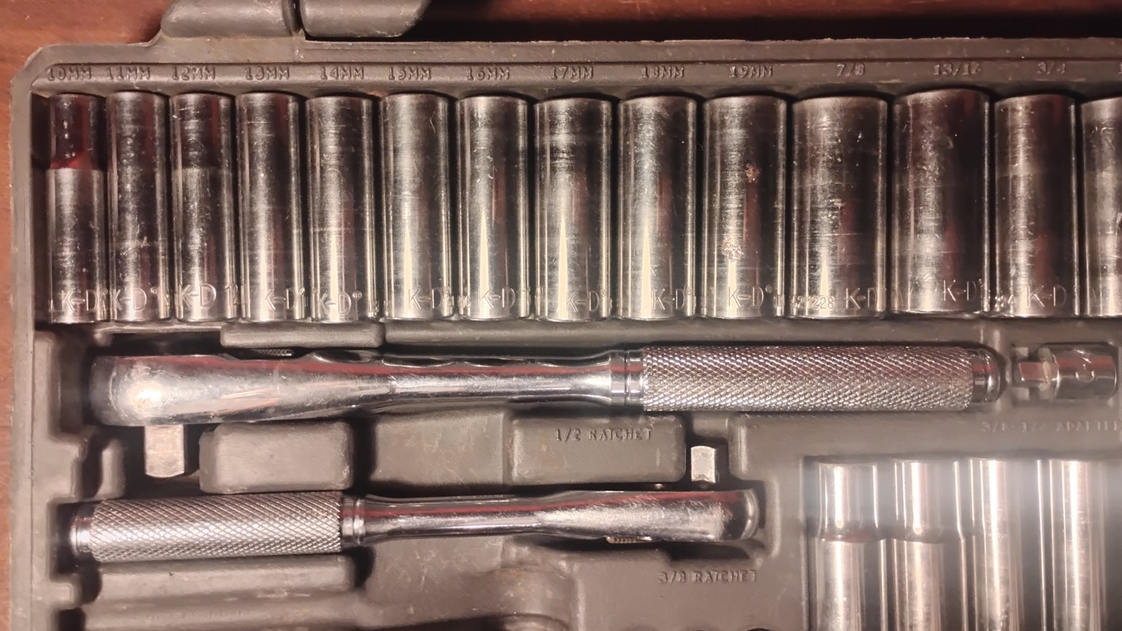 HUGE KD/Craftsman Set. Missing 2 Pieces. Half Inch, 3/8, Quarter Inch Socket Set