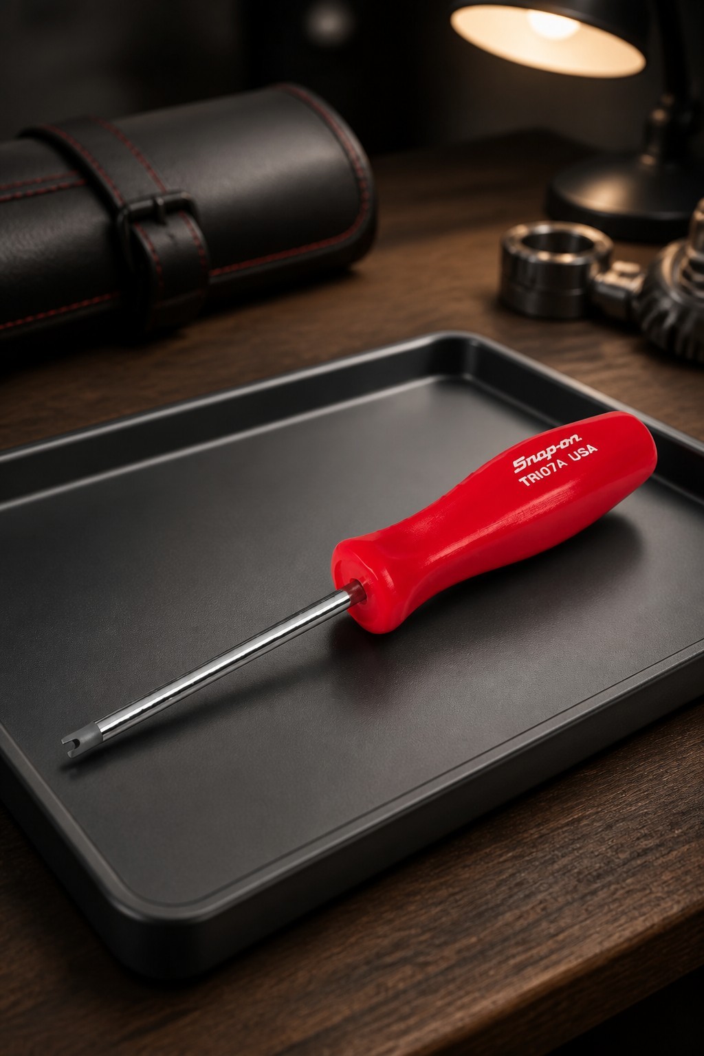 Snap on tools Pocket Tire Valve Tool RED TR107AR With pocket CLIP 6 1/4″ long NW