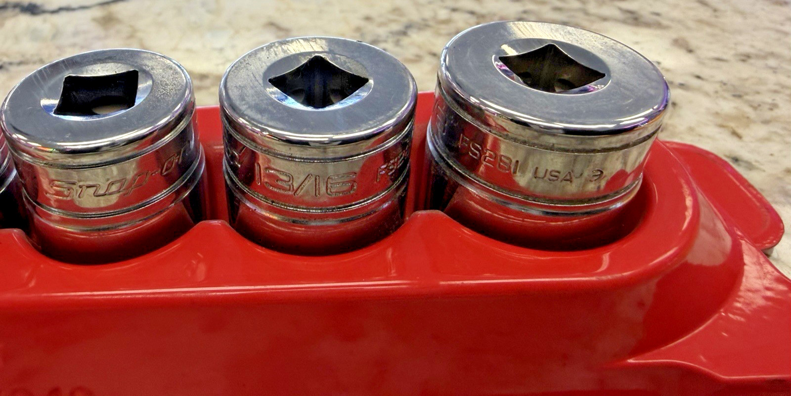 Snap-on FS081-FS281 3/8″ -1/4″- 7/8” Pakty240 11 piece Shallow Socket Set