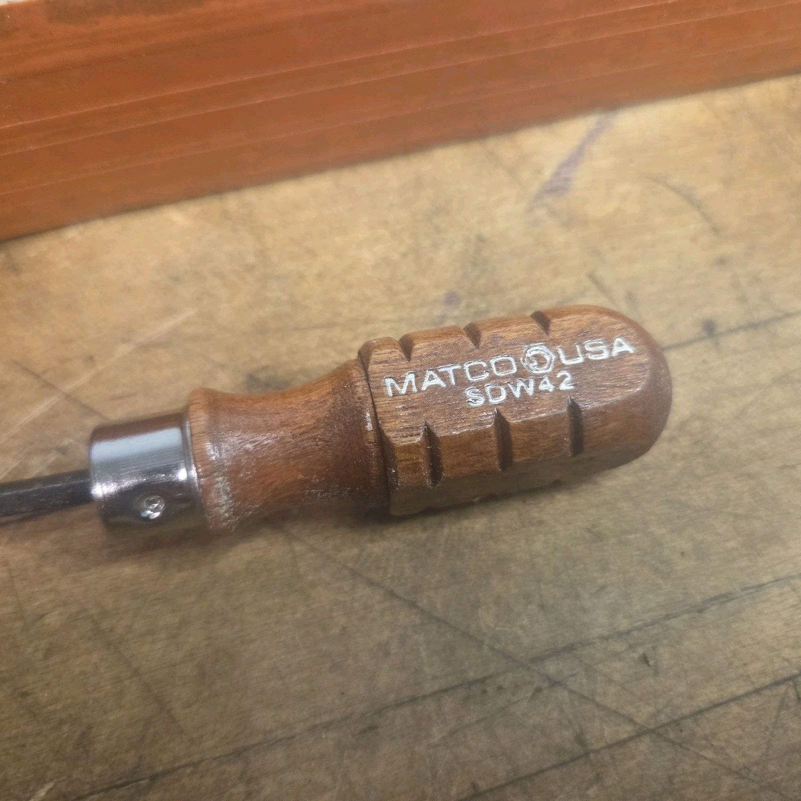 Matco SdW Screwdriver Wood handle Vintage Lot Of 5 Standard Flat Tip