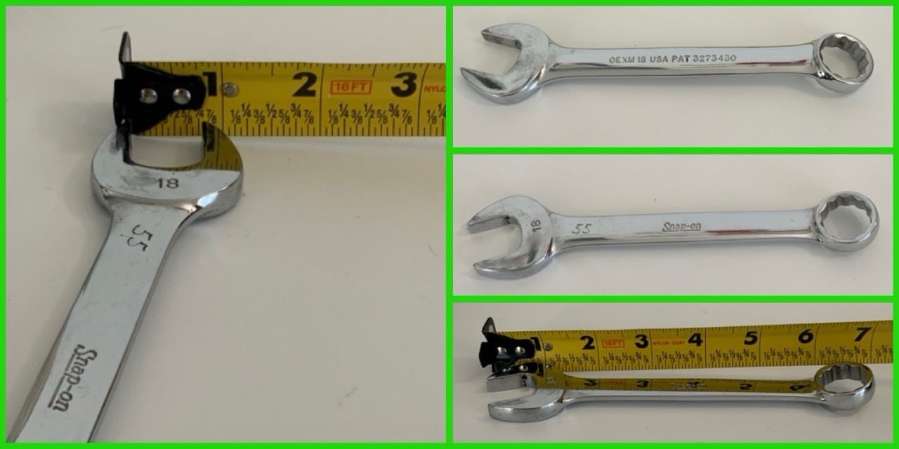 SNAP ON Combination Wrenches SET OF 8—10/11/13/14/15/16/17/18 mm 12 Pt-Flank Dry