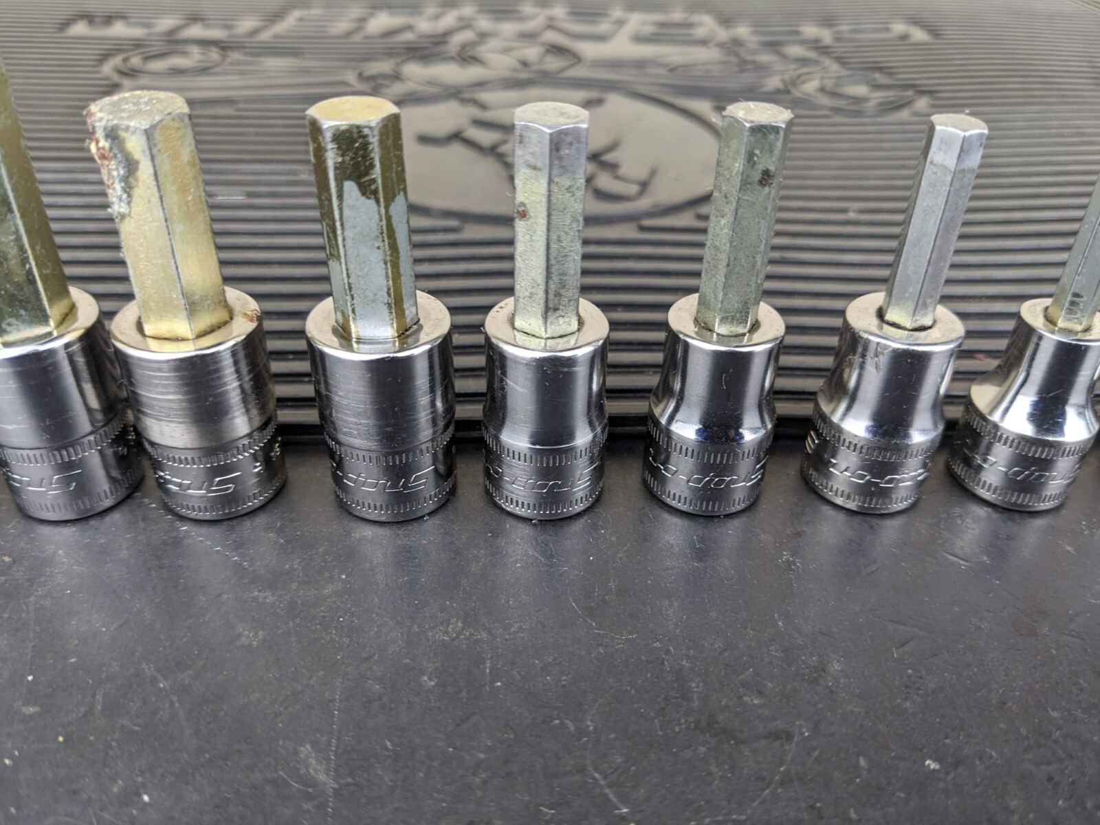 #be215 Snap-On 11pc Metric Hex Allen Socket Set 3/8″ Drive 4mm to 14mm 211EFAMY
