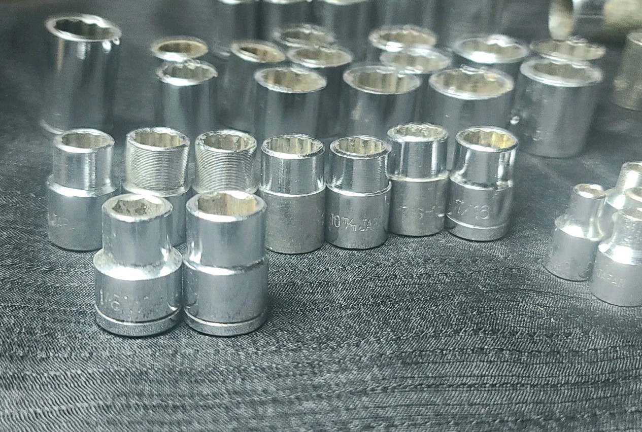 Assorted Socket Set/Mixed Bundle Lot Metric/SAE, Unbranded Japan