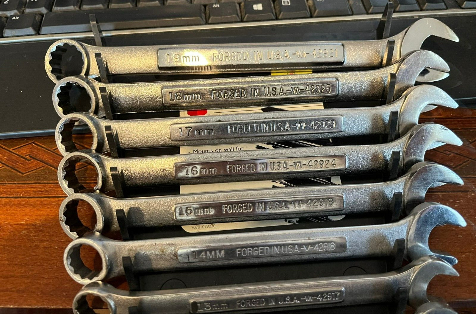 VTG Craftsman Metric Combo Wrench 14 Pc. Set 12 pt 6mm to 19mm USA Forged -VA-