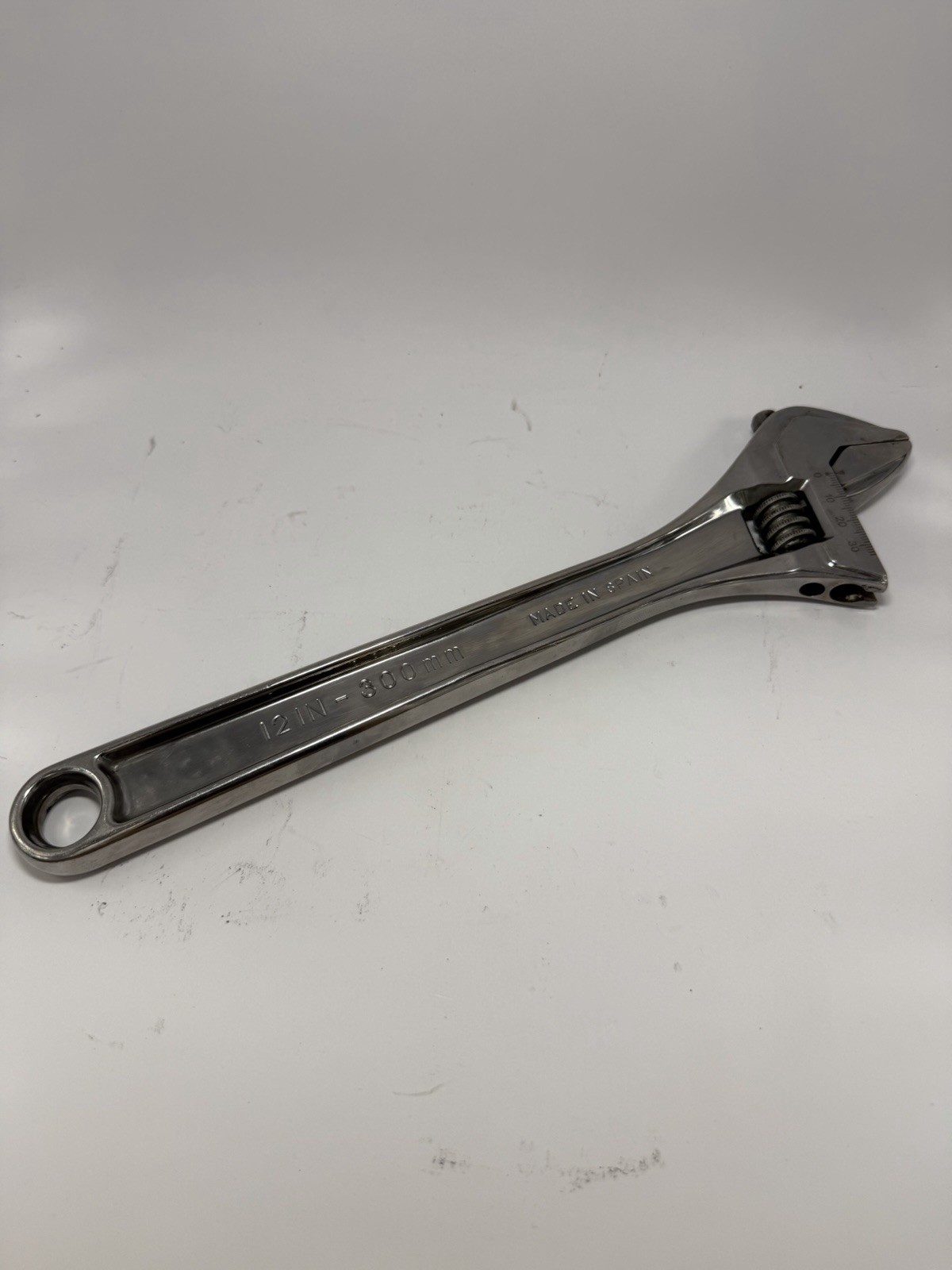 Snap-On Tools 12″ Chrome Smooth Jaw AD12B Adjustable Wrench