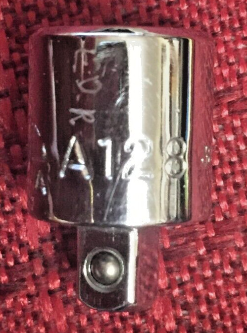 Mac Tool A128 Chrome Short Socket Adapter 3/8 to 1″dr 6pt 1″L USA Good 9.5/10