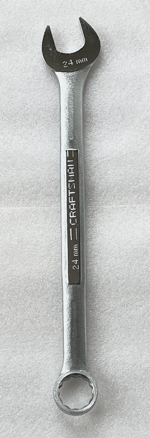 VINTAGE CRAFTSMAN -V- 42923 24MM 12 POINT METRIC COMBINATION WRENCH