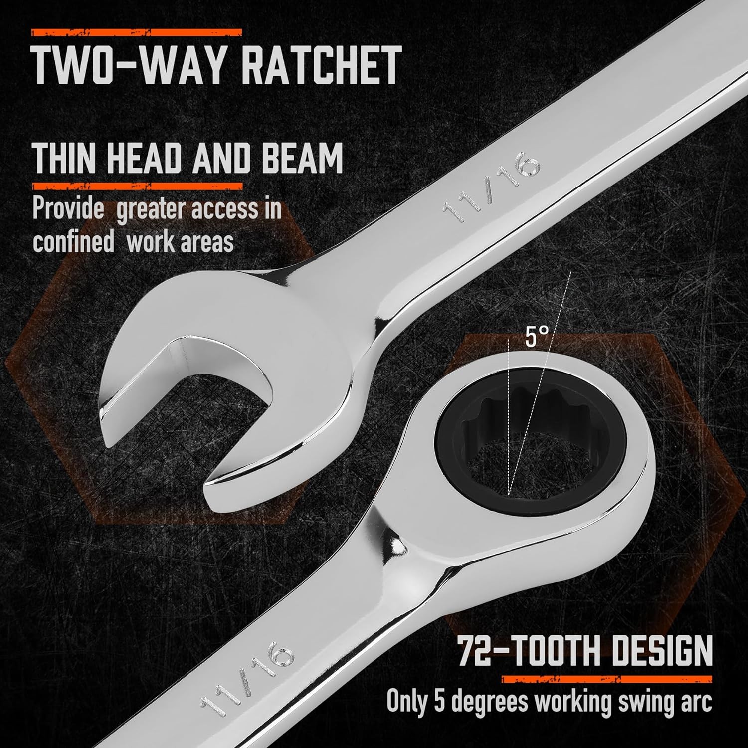 26-Pcs Ratcheting Wrench Set | Metric and SAE | Ratchet Combination Wrenches Set