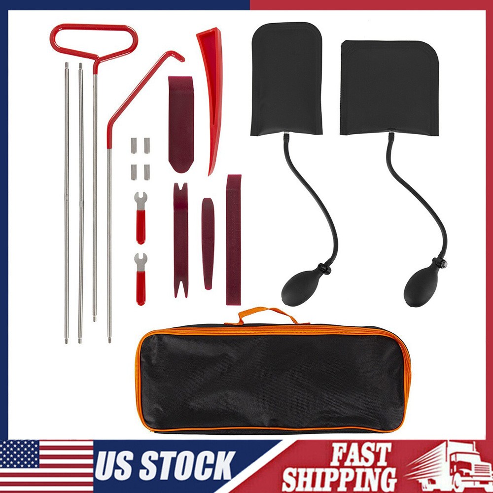 18Pcs Car Tool Kit Emergency Tools for Car Door Open-Fix-Removal Kit US SHIP
