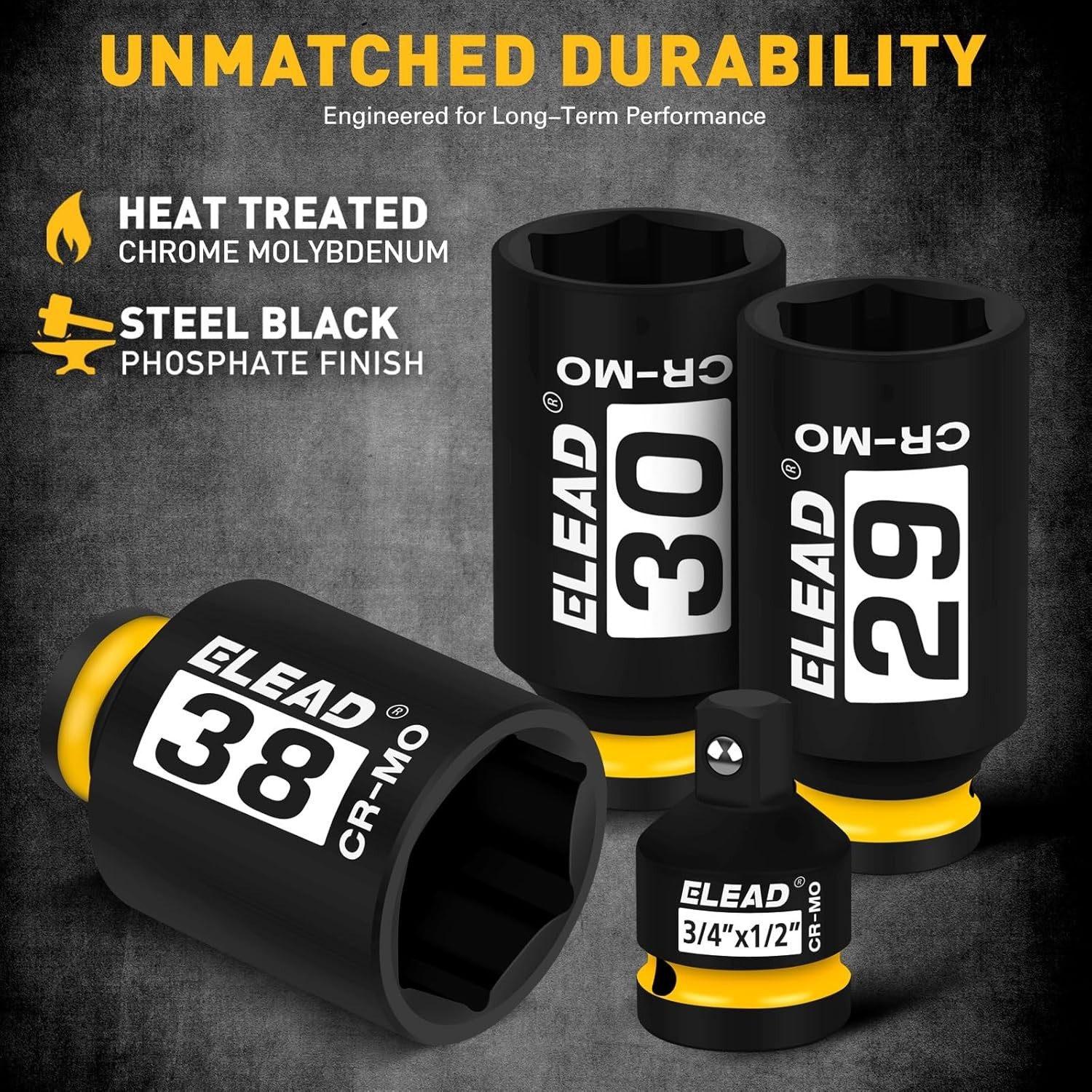 11-Piece Metric Deep Impact Socket Set – Perfect for Axle and Bearing Repairs