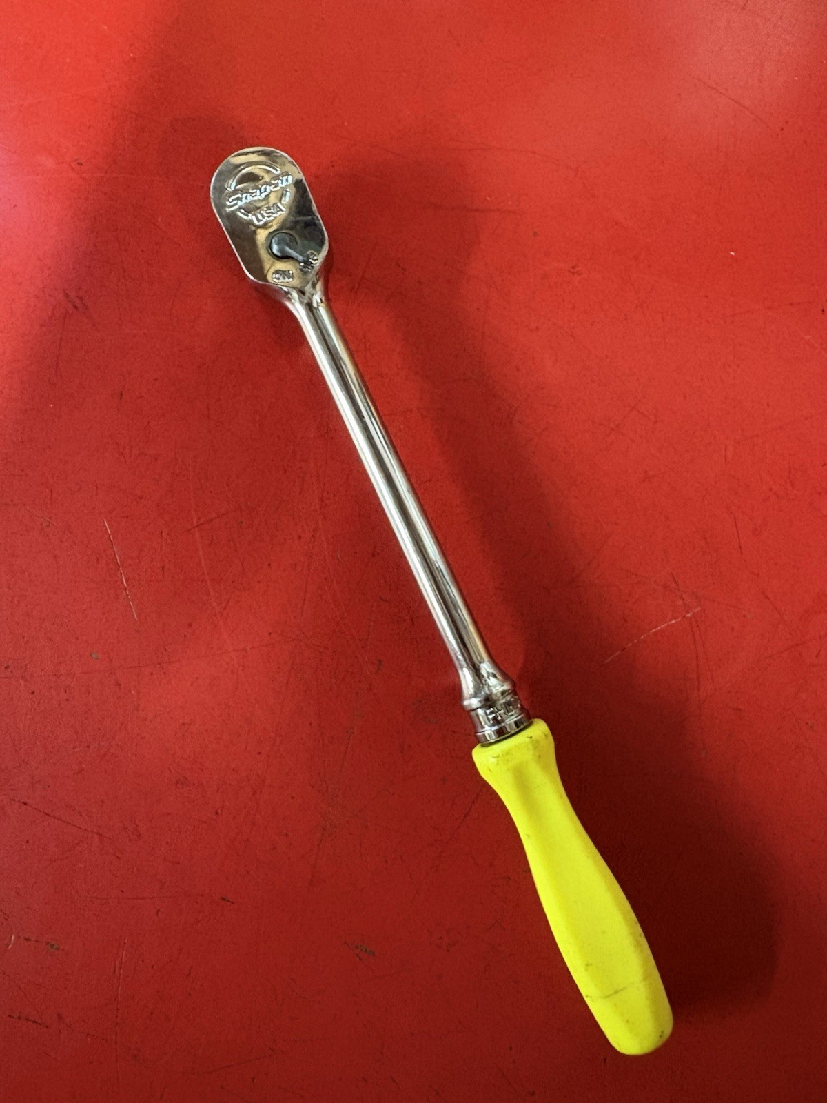 Snap On Tools USA FHLD80 3/8″ Drive Long CLASSIC YELLOW Hard Handle Ratchet