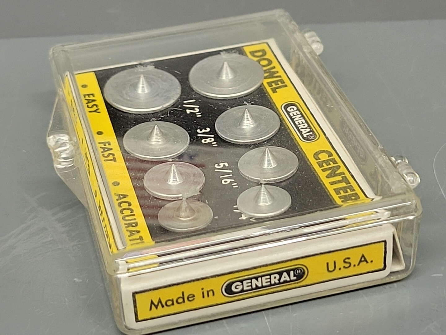 Dowel Centers General Tools 888 USA MADE 1/4 5/16 3/8 1/2 New Old Stock