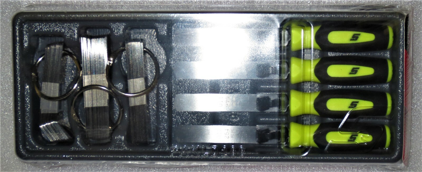 *NEW* SNAP-ON Feeler Gauge SET 82 pcs Straight Step & 45° *HI-VIZ YELLOW* FB336